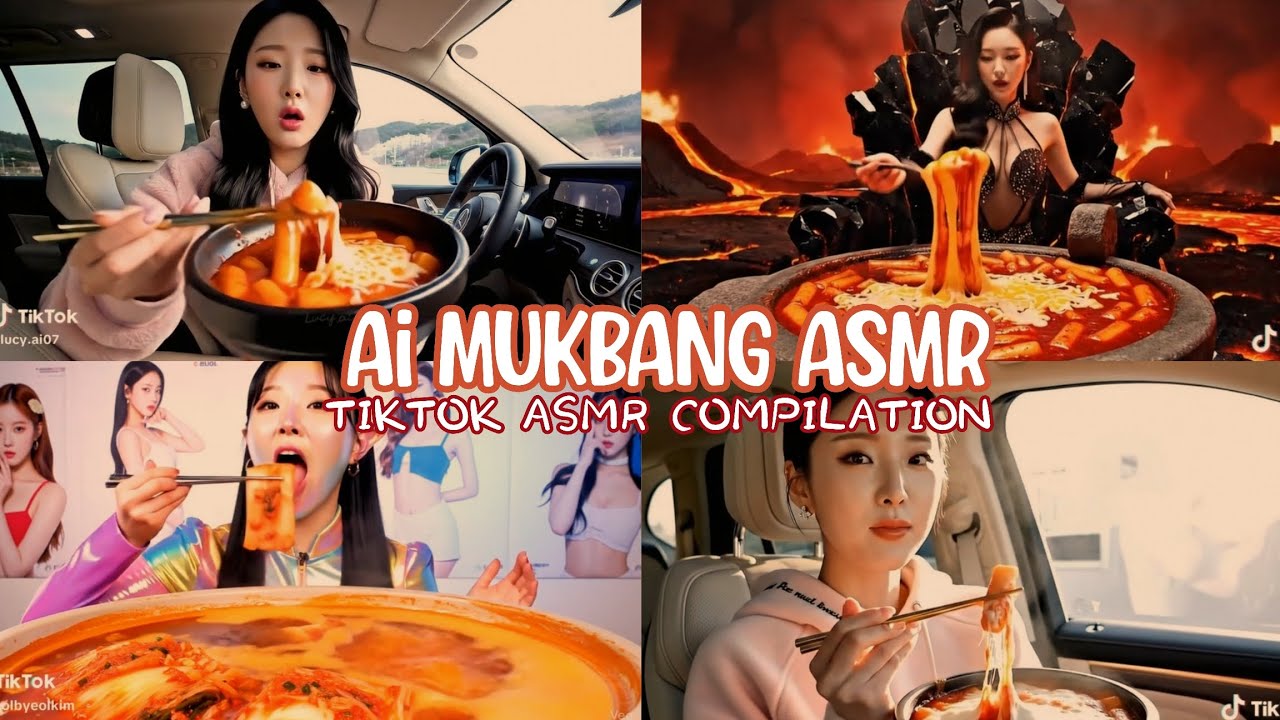 AI Mukbang ASMR Tiktok Compilation  [ NOT REAL FOOD ]