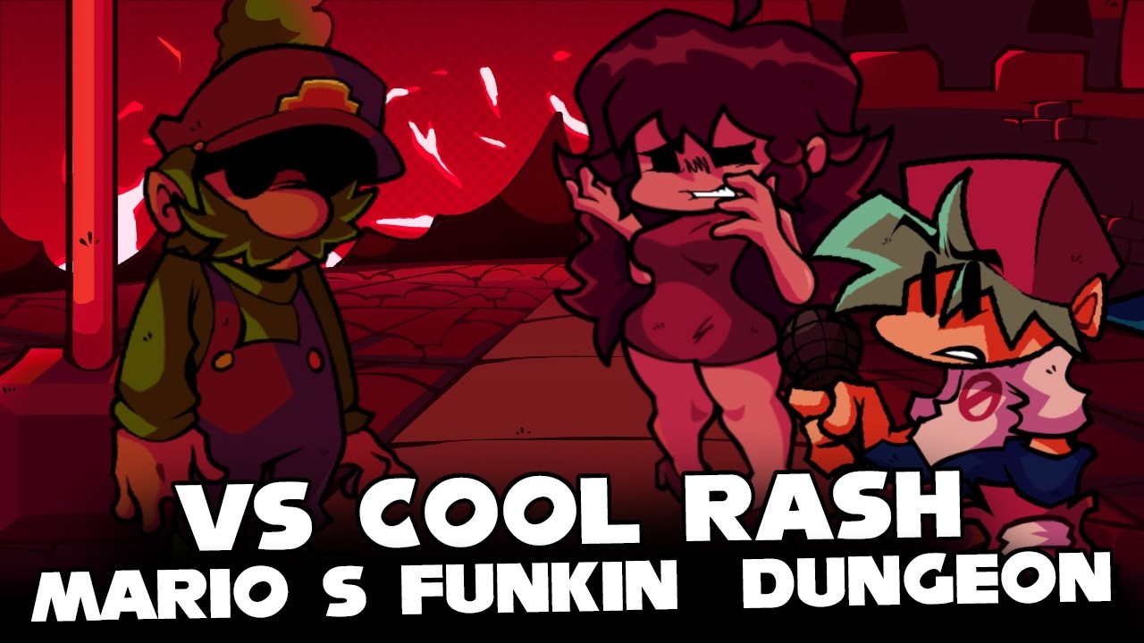 FNF | VS COOLRASH!! - Mario’s Funkin’ Dungeon (DEMO) | (FREE PLAY) (GAME OVER) (MARIO.EXE)