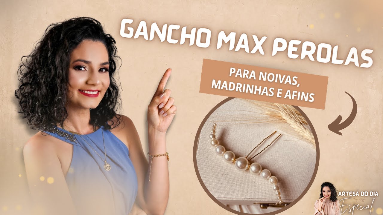 GANCHO MAX PÉROLAS | GRINALDA DE NOIVA - Passo a Passo para você fazer ainda hoje!