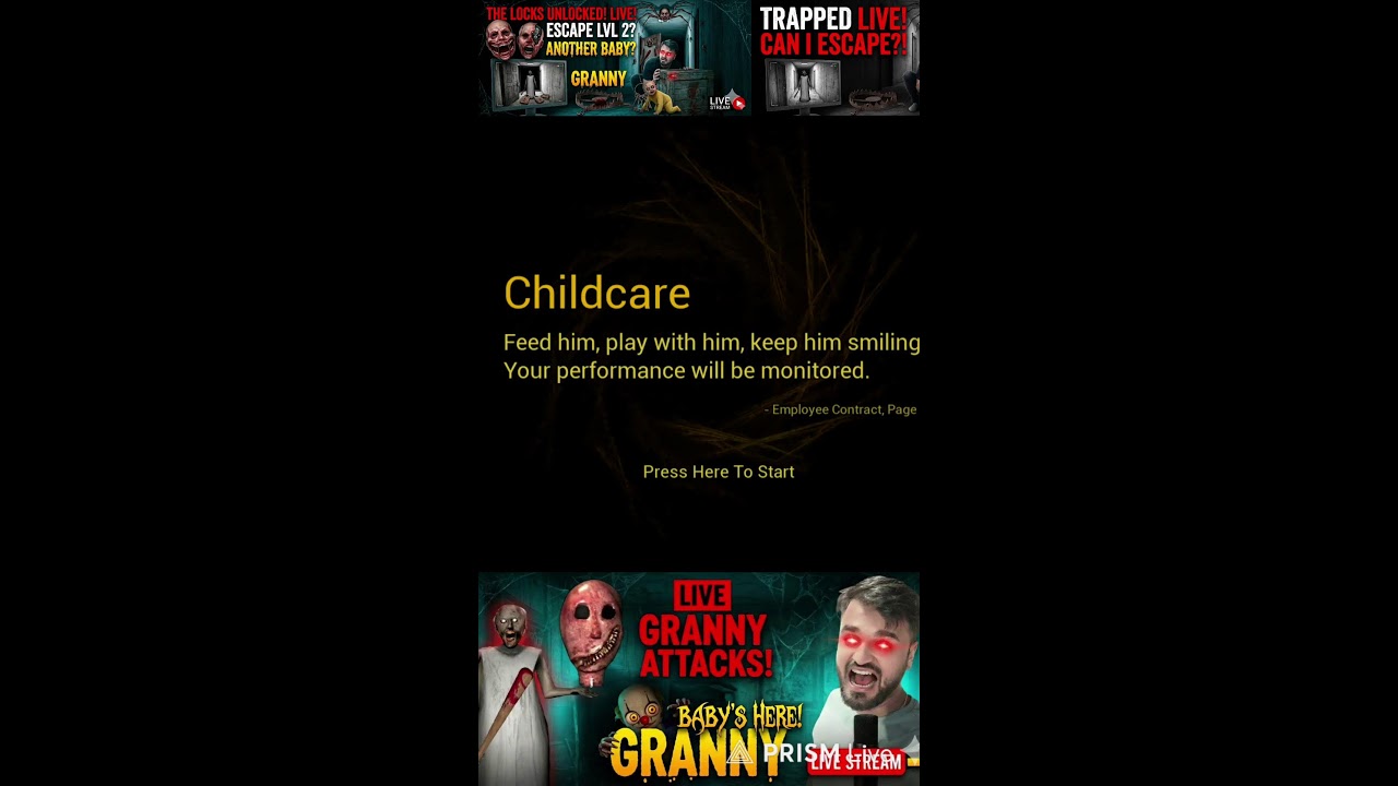 🔴 Live 💀 ! The baby in Yellow and granny Horror games #live #shortslive #1m