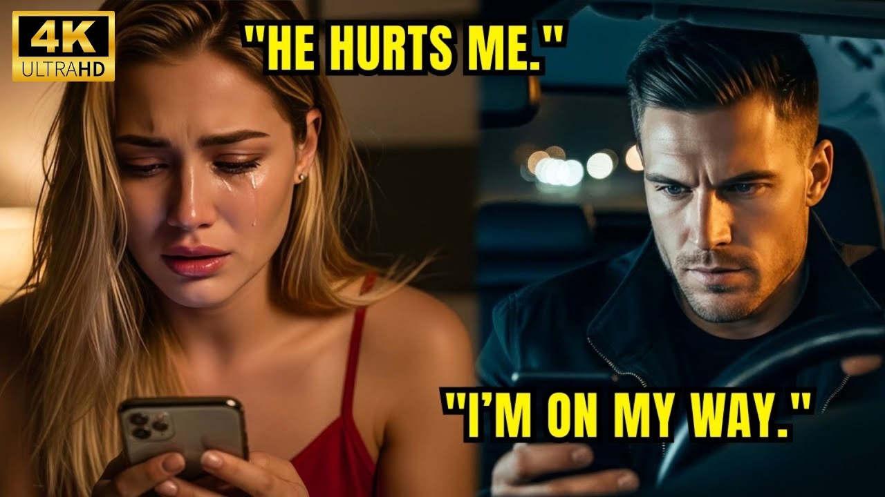 “He Hurts Me,” She Texted the Wrong Number — A Single Dad Replied, “I’m on My Way.”