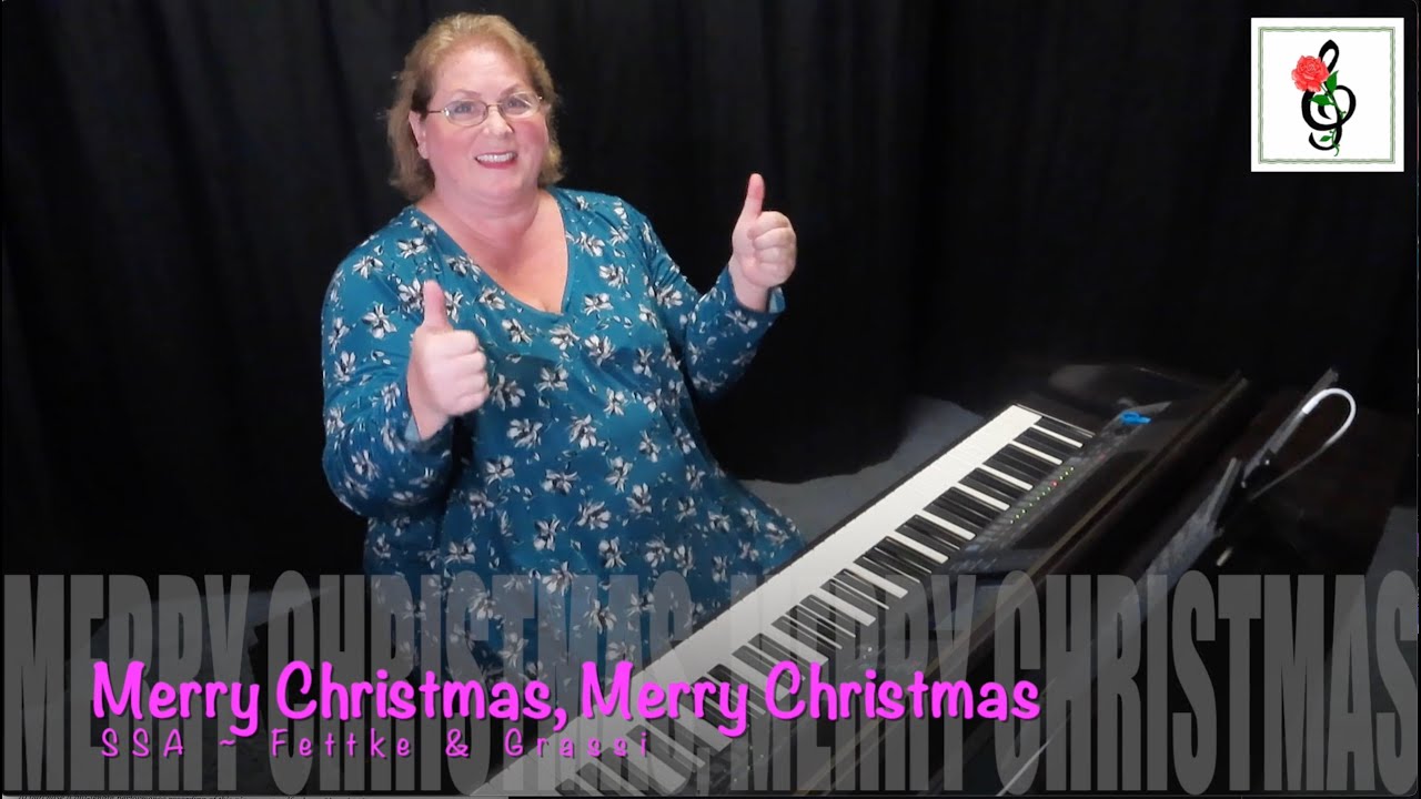 Merry Christmas, Merry Christmas - SSA - Fettke & Grassi - Karaoke with Brenda