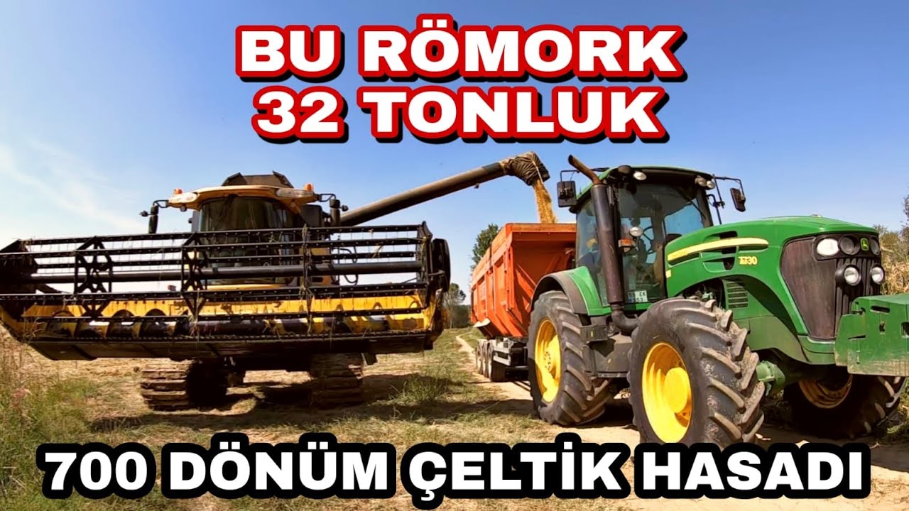 BU RÖMORK 32 TON ALIYOR !! || TRAKYA'DA ÇELTİK HASADI  - İlkan Yaman Organik Tarım İşletmesi