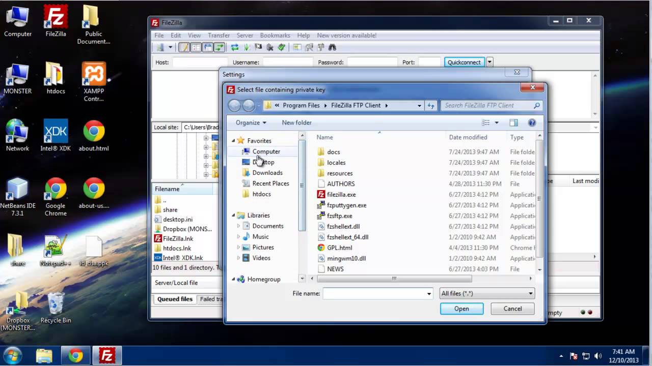 Secure FTP Login With Private Access Key