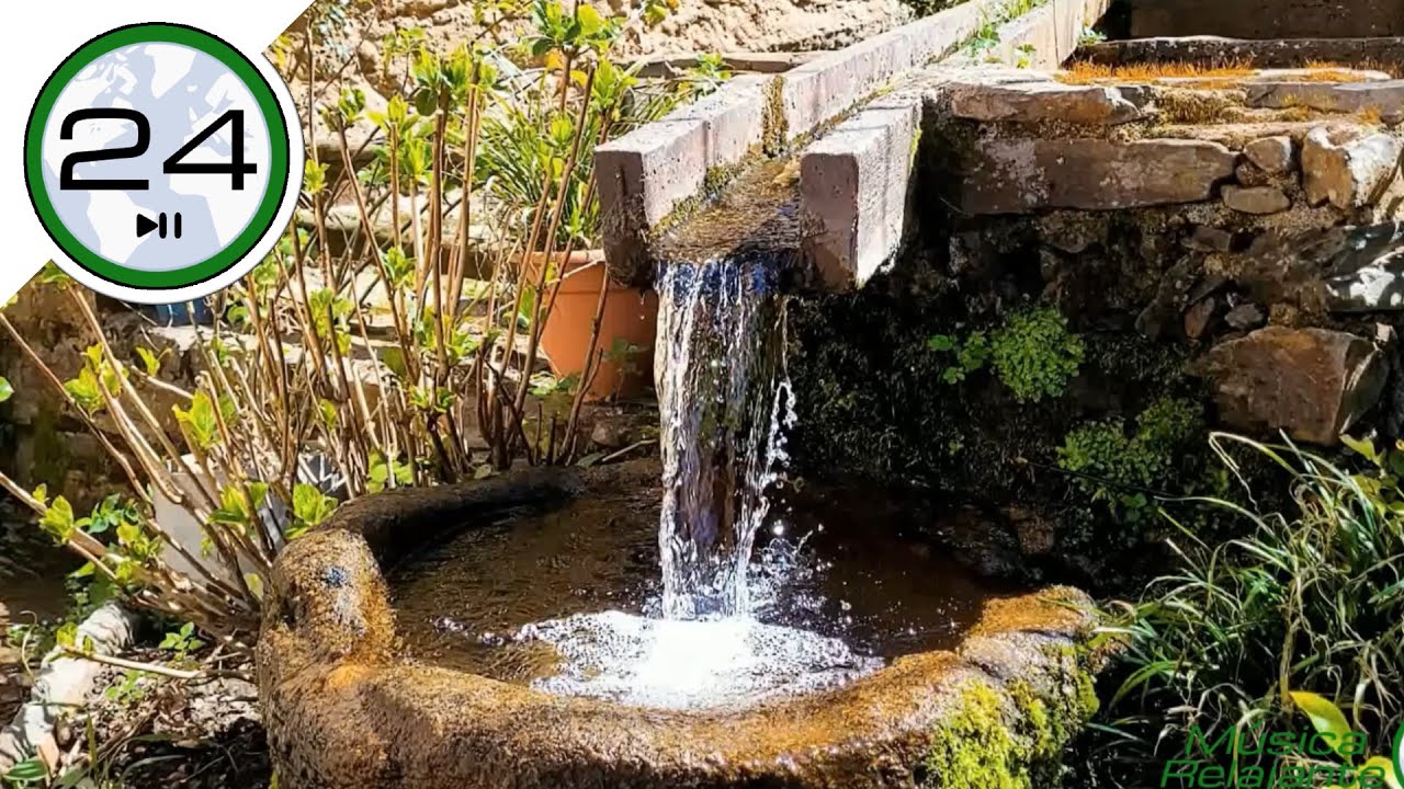 Звук фонтана для сна и отдыха. 💧⛲ Расслабляющий шум воды, падающей из природного фонтана