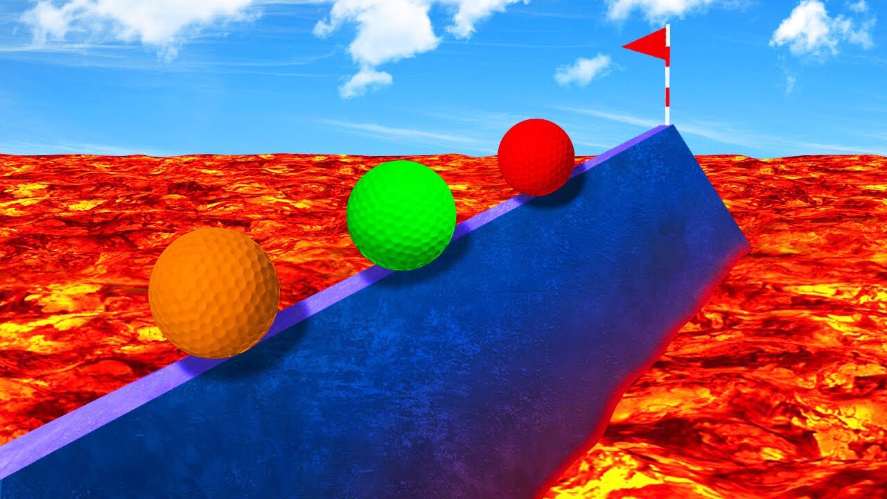 DANGEROUS LAVA TIGHTROPE CHALLENGE! (Golf It)