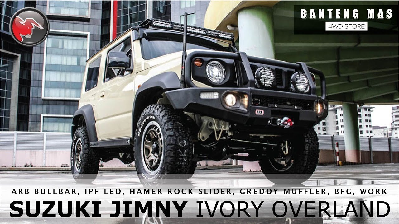 SUZUKI JIMNY IVORY OVERLAND (RAW 4X4, TOUGH DOG, OLD MAN EMU, WARN, GREDDY, IPF, WORK CRAG, HAMER)