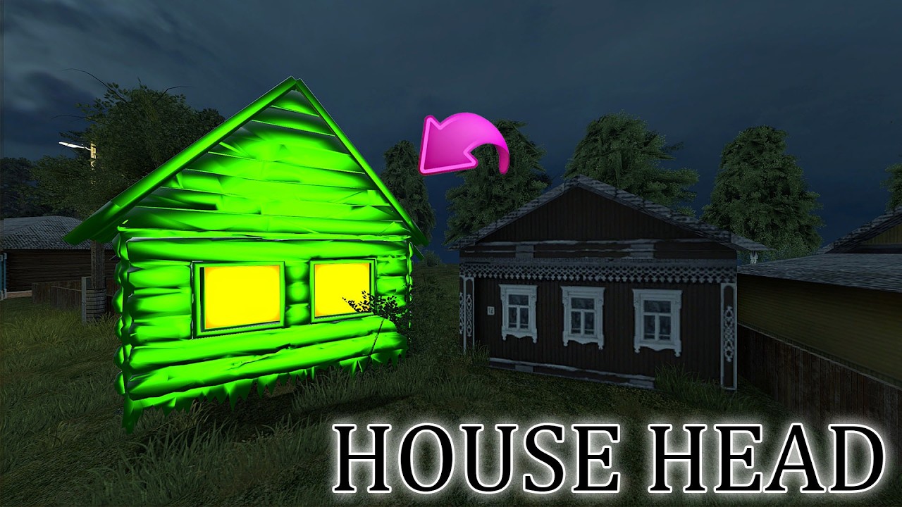 HOUSE (original) Turn into GREEN HOUSE HEAD MONSTER ! garry's mod