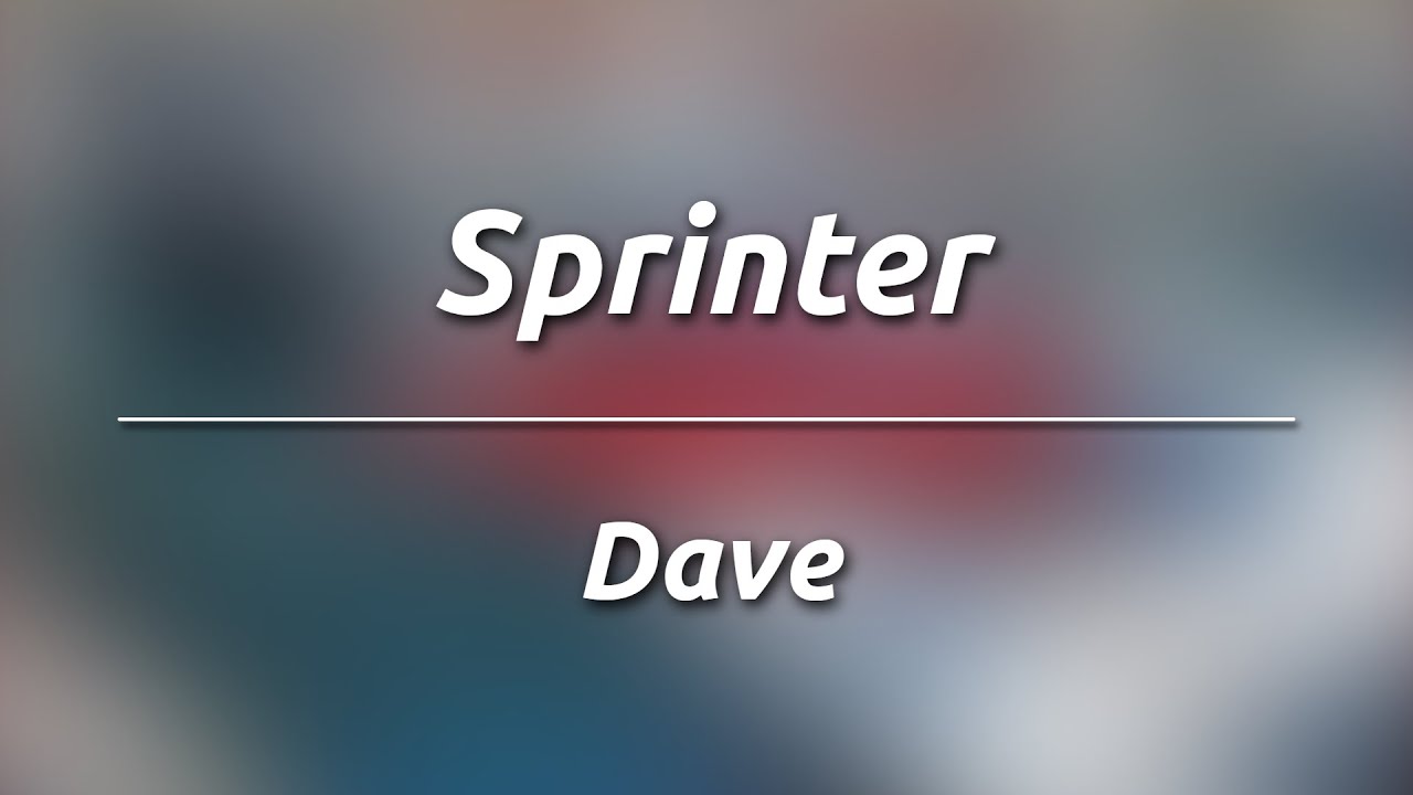 Dave - Sprinter (Karaoke/Instrumental)