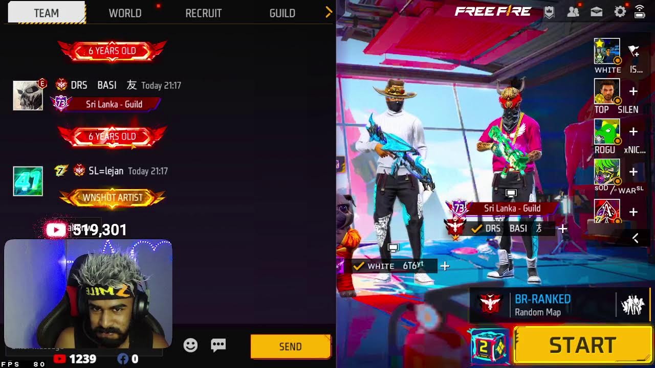 live (20/50)   - FREE FIRE LIVE   - BILLA