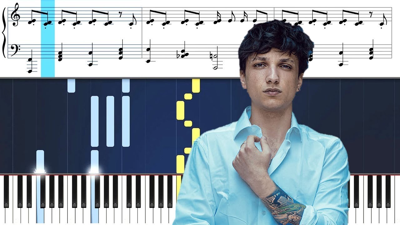 Ultimo - Cascare nei tuoi occhi (piano tutorial)