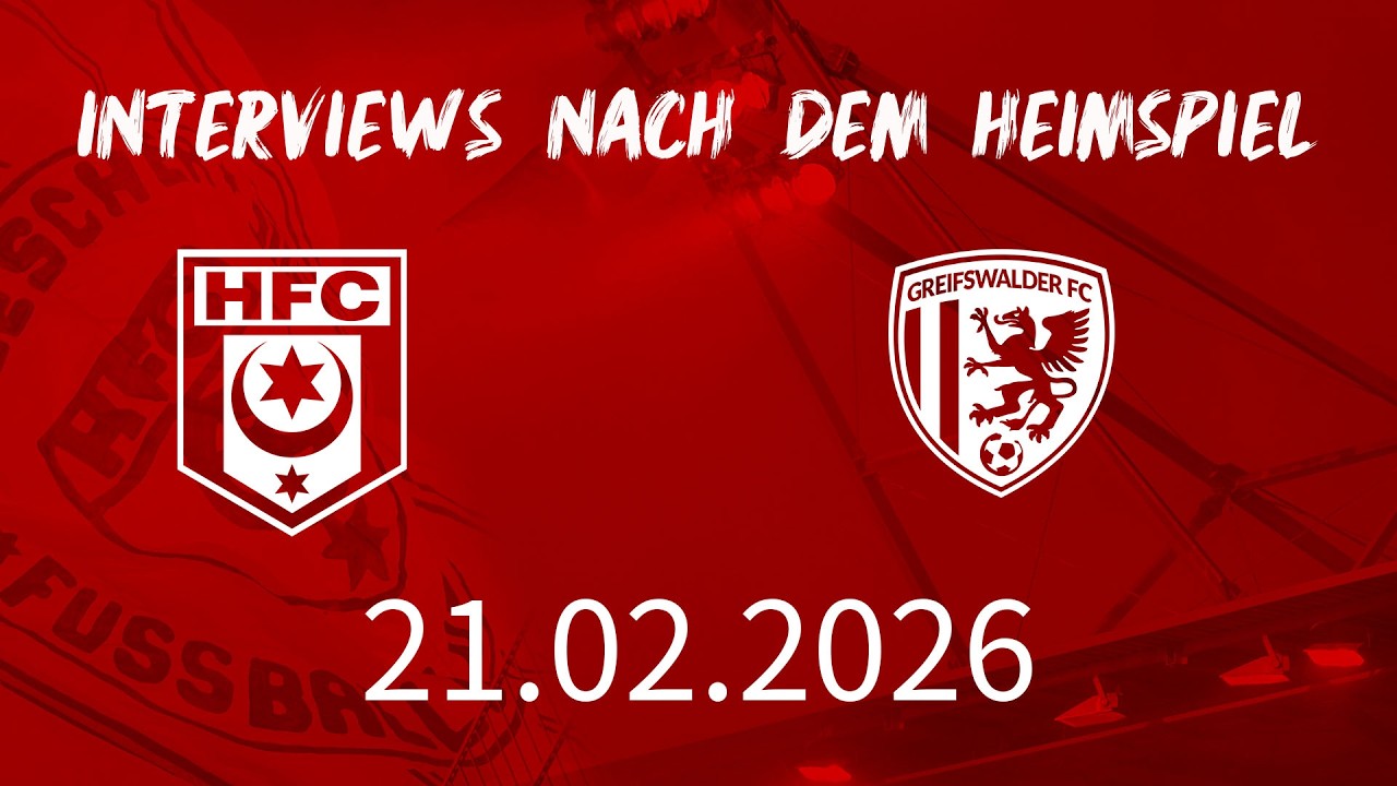 Interviews nach dem Heimspiel des HFC gegen den Greifswalder FC