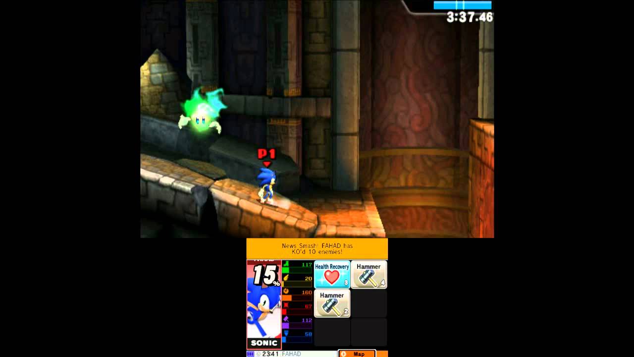 super smash bros. 3ds  - smash run - sonic (94)