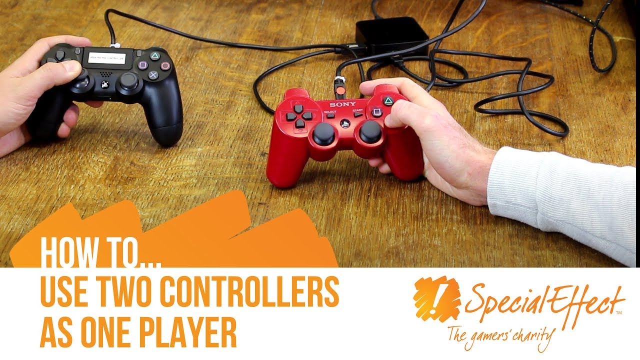 How to use two controllers as one player