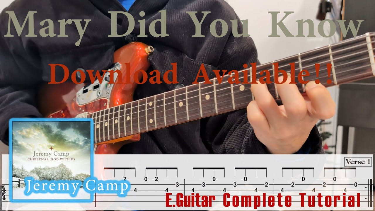 Mary Did You Know TAB | Electric Guitar Tutorial | Jeremy Camp | Playthrough | Cover