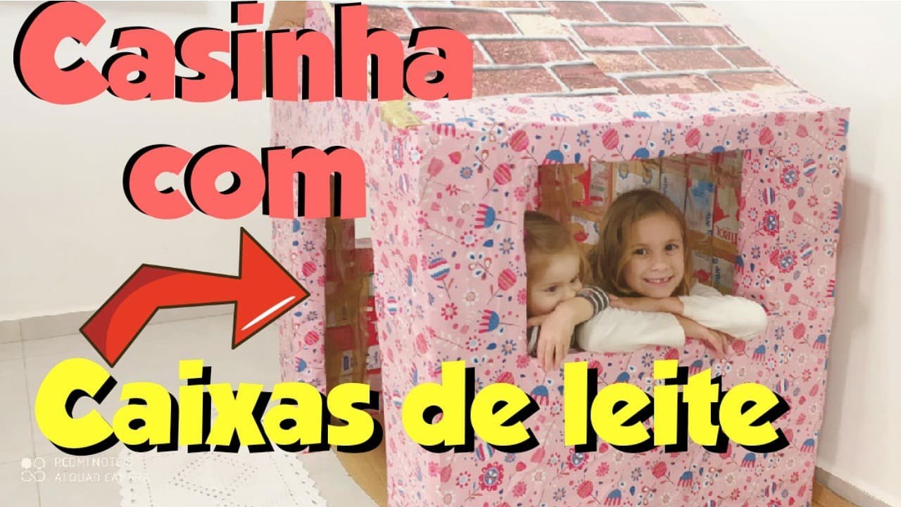 COMO FAZER UMA CASINHA DE BONECA COM CAIXAS DE LEITE || Passo a Passo