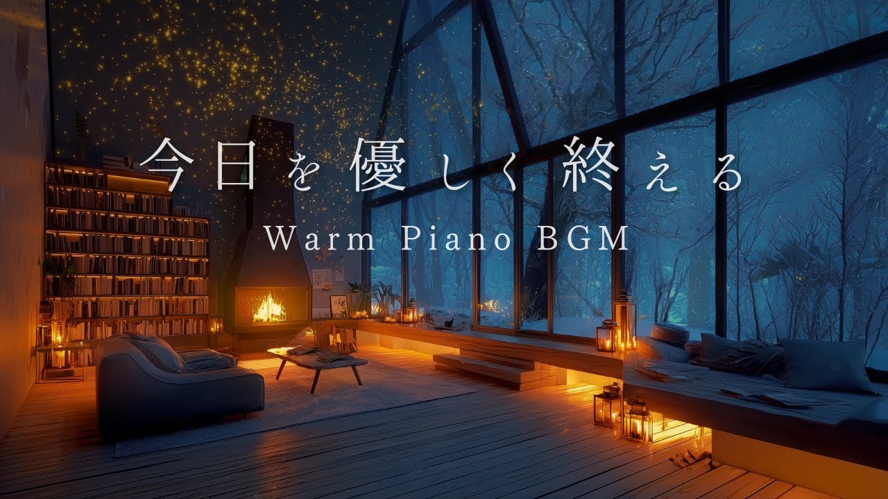 【癒しBGM】冷えた心を溶かす温かいピアノ。今日を優しく終えるためのリラックス音楽【作業用・ストレス解消・睡眠用】