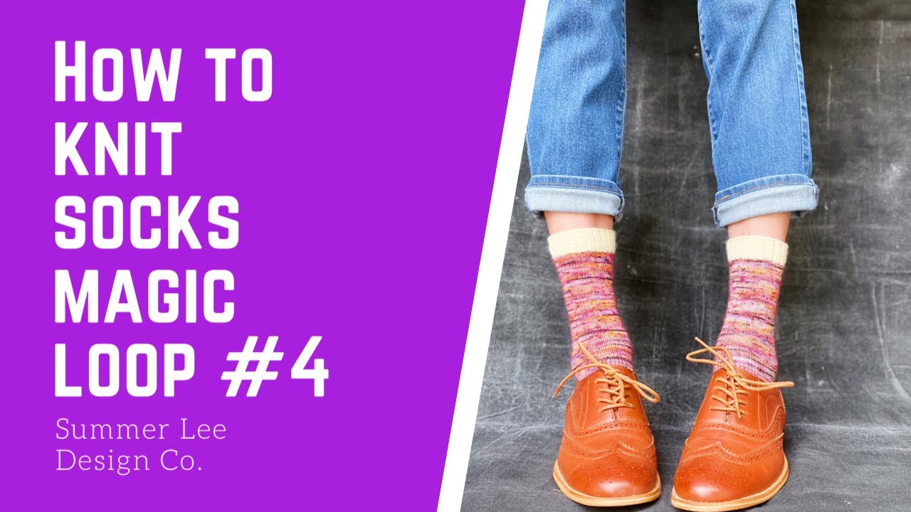 Как вязать носки Magic Loop: №4 — Формирование пальцев ног | Summer Lee Design Co.