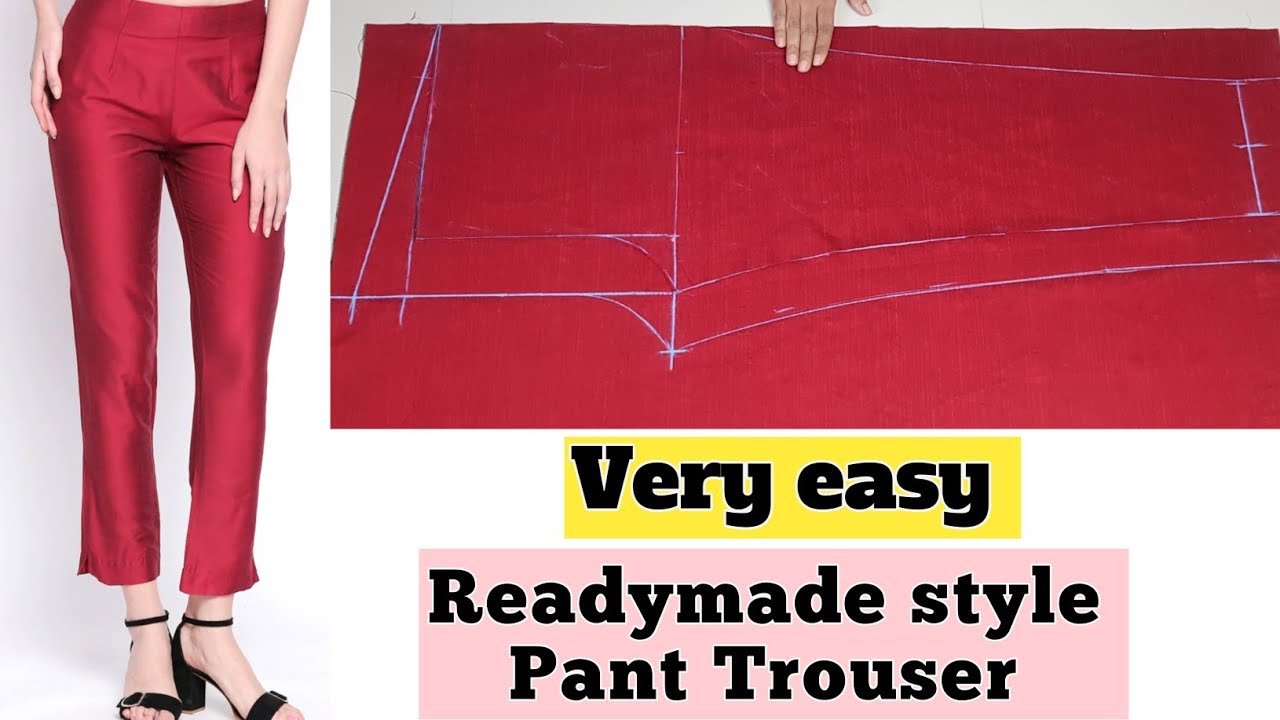 Very easy Readymade Style Pant Trouser Cutting and Stitching/New Palazzo Pant/Trouser Bottom Design