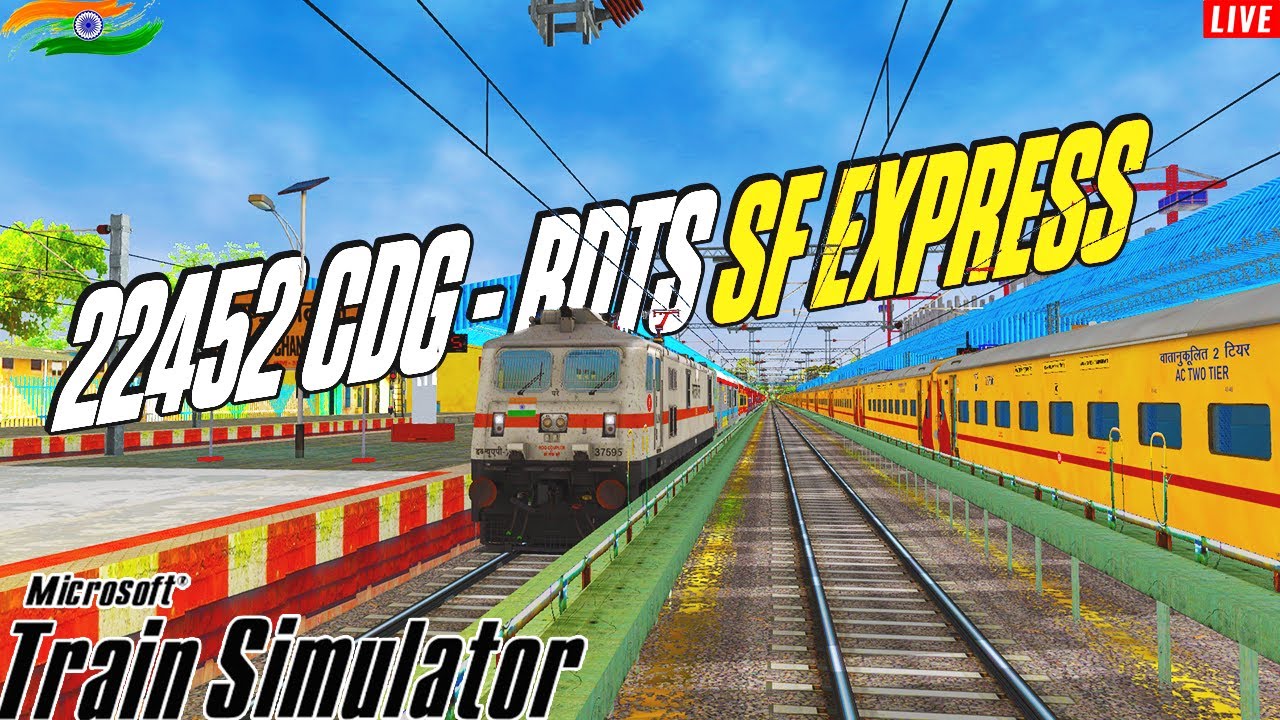 22452 Chandigarh Jn (CDG) - Bandra Terminus (BDTS) Superfast Express | MSTS LIVE | 24K PURUYT |