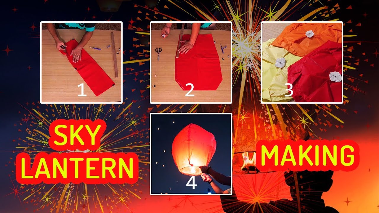 How to make Sky Lantern | Fanush making |  Hot air balloon at home | Step by step