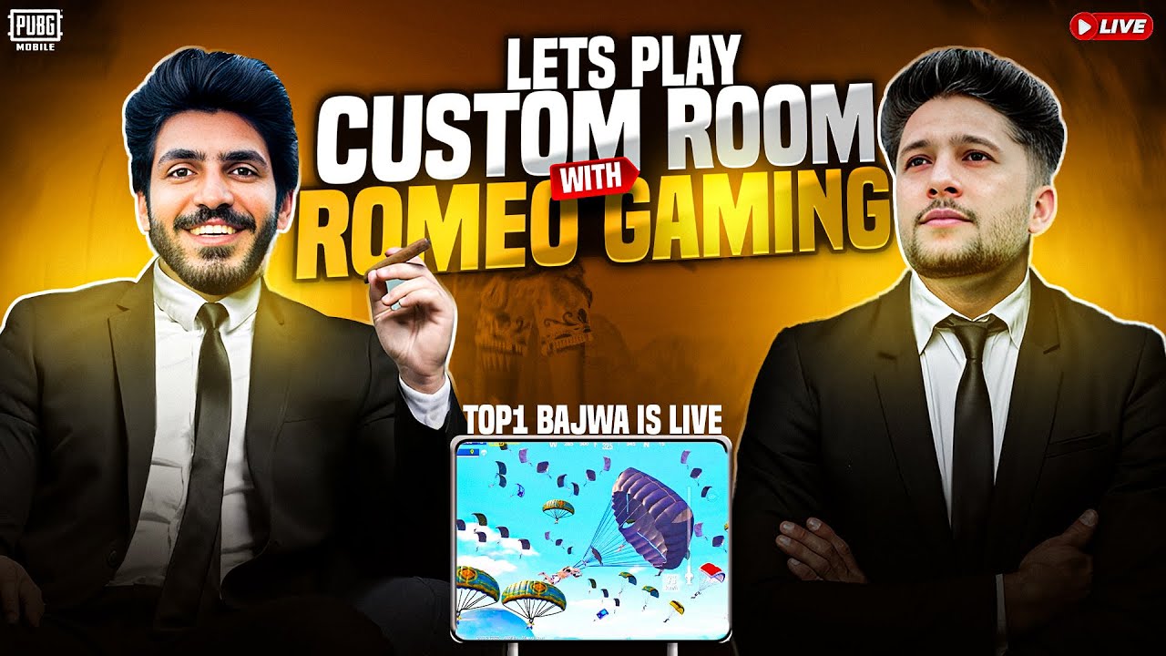 AJJ PUBLIC DEMAND PR ROMEO GAMING K SATH ALL TIKTOKER + YOUTUBER CUSTOM ROOMS | TOP 1 BAJWA IS LIVE