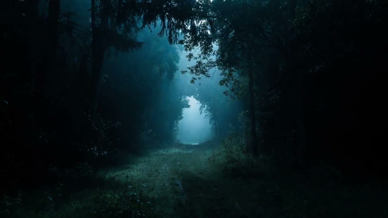 Foggy Forest Moonlight 🌲🌫️ 1 Hour | Deep Sleep & Relaxing Ambient Music