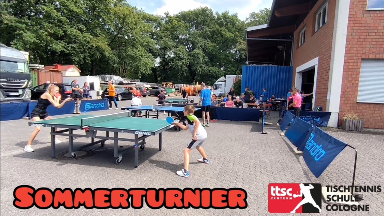 1. Sommerturnier der Tischtennisschule Köln - lockeres Turnier Indoor und Outdoor