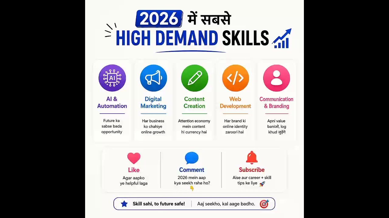 भविष्य के Top 5 Skills: 2026#future #goals # #digitalmarketing #selfgrowth