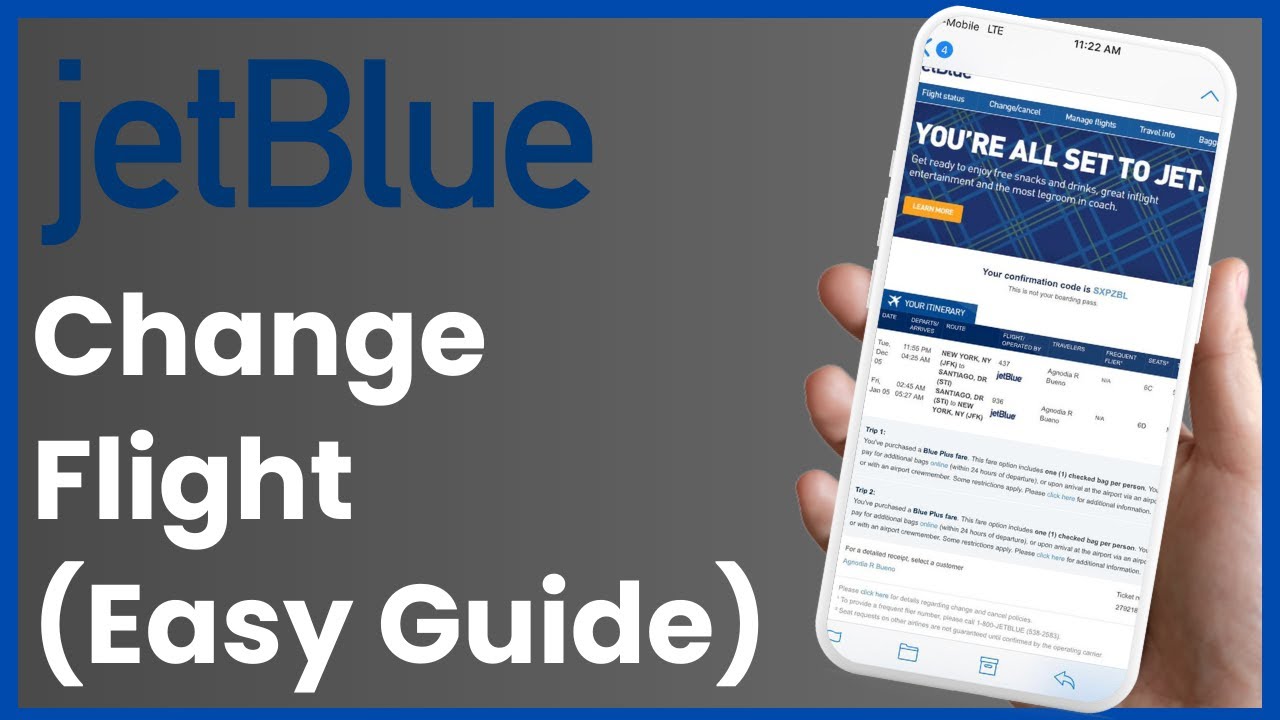 JetBlue &mdash; как изменить рейс!