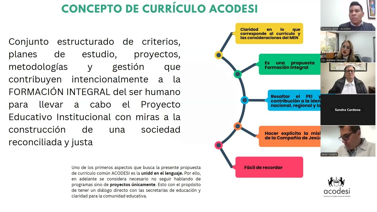 Lectio Inauguralis   ACODESI   Estructura curricular común