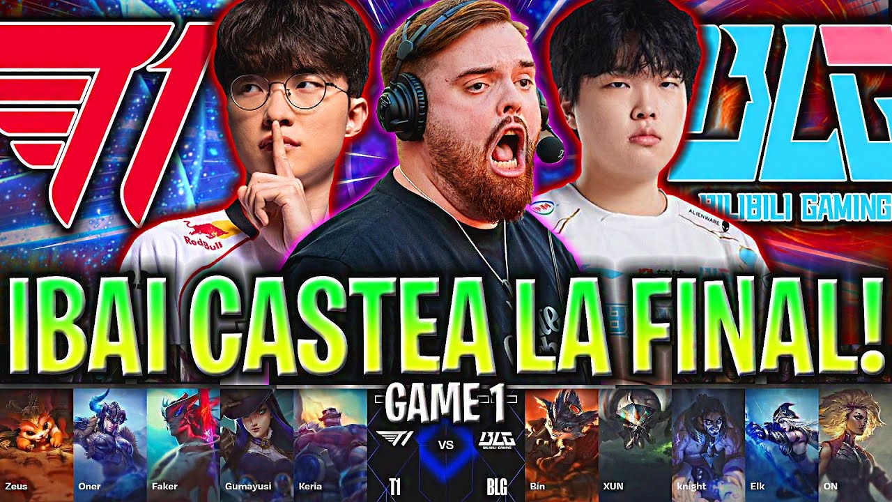 IBAI CASTEA LA FINAL DEL MUNDIAL!😱 - T1 vs BLG Game 1 GRAN FINAL WORLDS 2024 IBAI ESPAÑOL