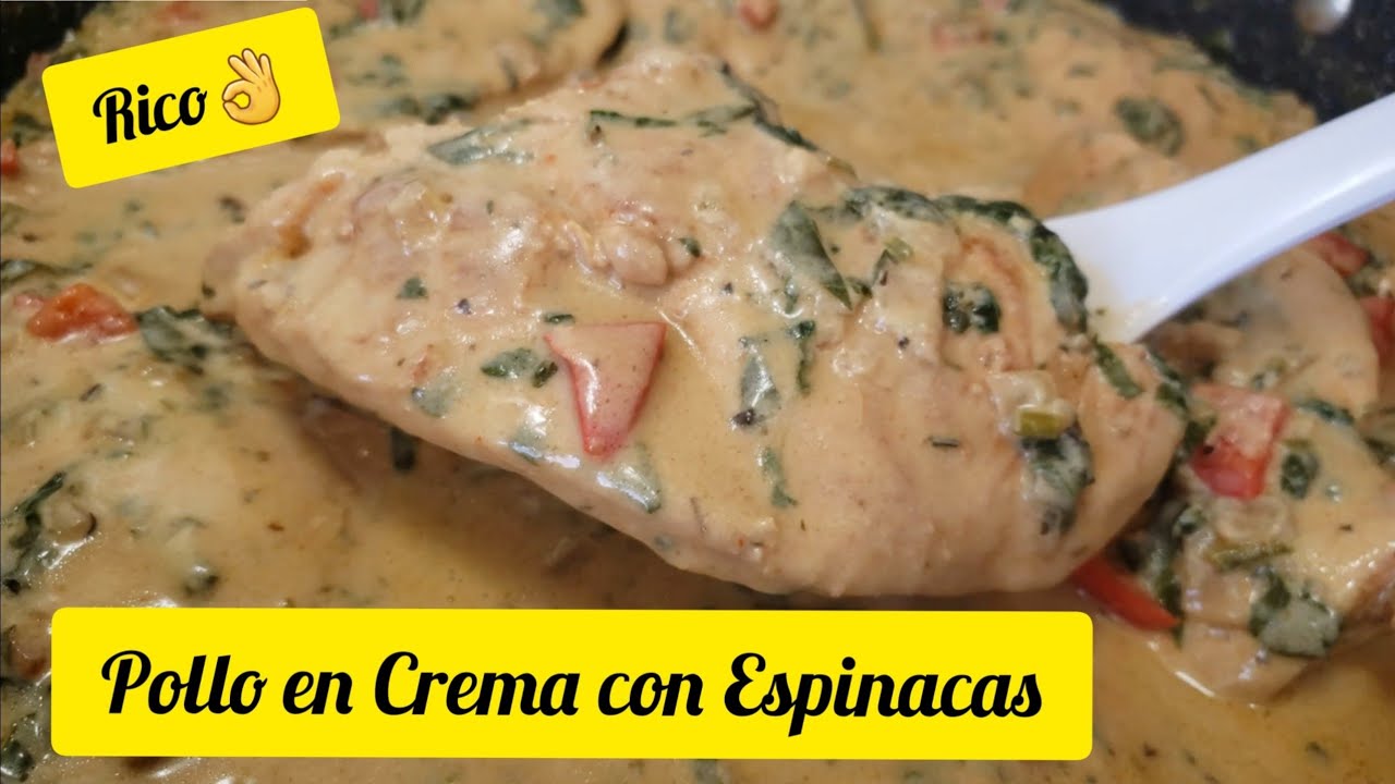 🔴Como Hacer Pollo en Crema con Espinacas ( paso a paso) ✅Receta 100% fácil
