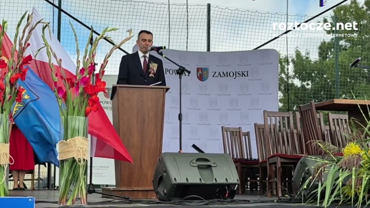 Dożynki Powiatowo-Gminne w Łabuniach - wójt Gminy Łabunie Mariusz Kukiełka