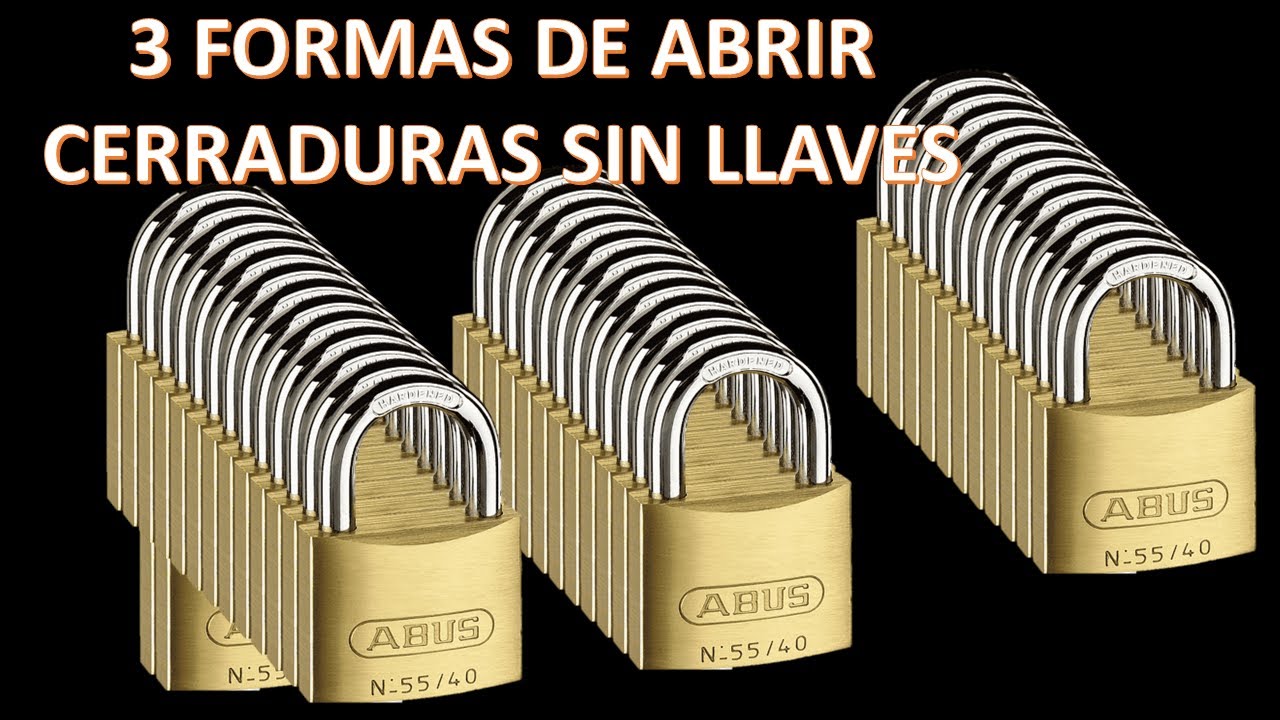 3 FORMAS DE ABRIR UN CANDADO SIN LLAVE.