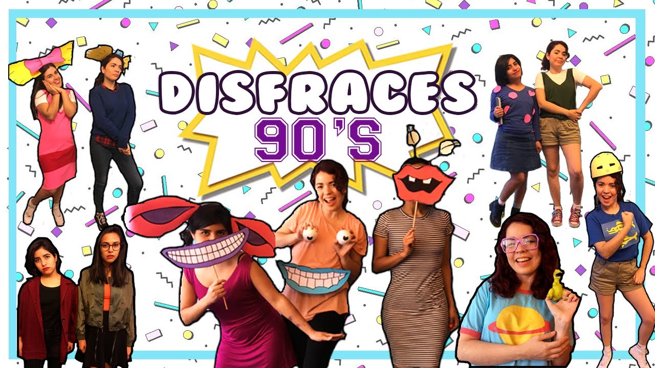 DISFRACES FÁCILES PARA HALLOWEEN DE PERSONAJES DE SHOWS DE LOS 90S! | Nom Nom