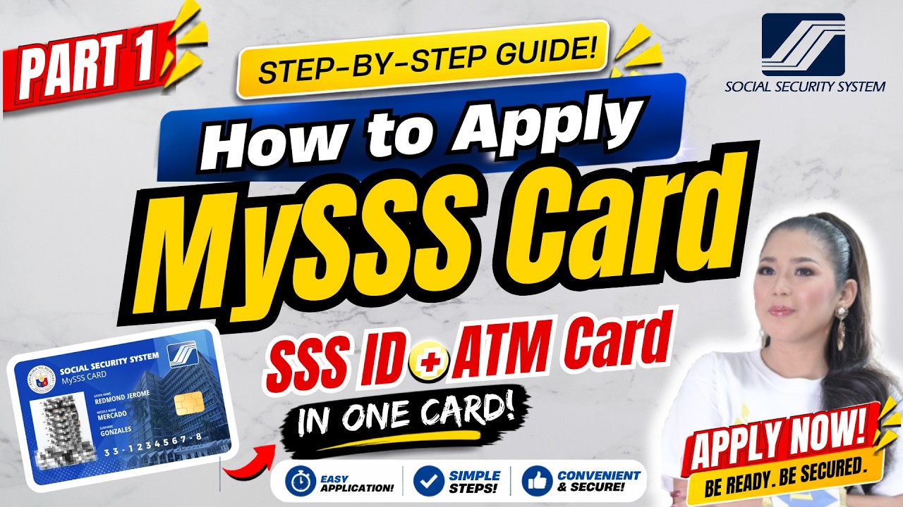 SSS PART 1 | How to Apply MySSS Card (SSS ID + ATM Card) | NEW SSS UMID ATM Card | Step-by-Step