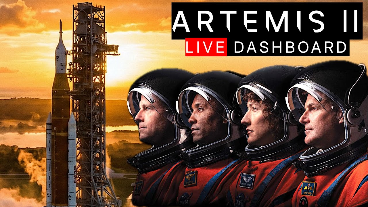 LIVE Artemis II Dashboard | Manned Moon Flyby Mission