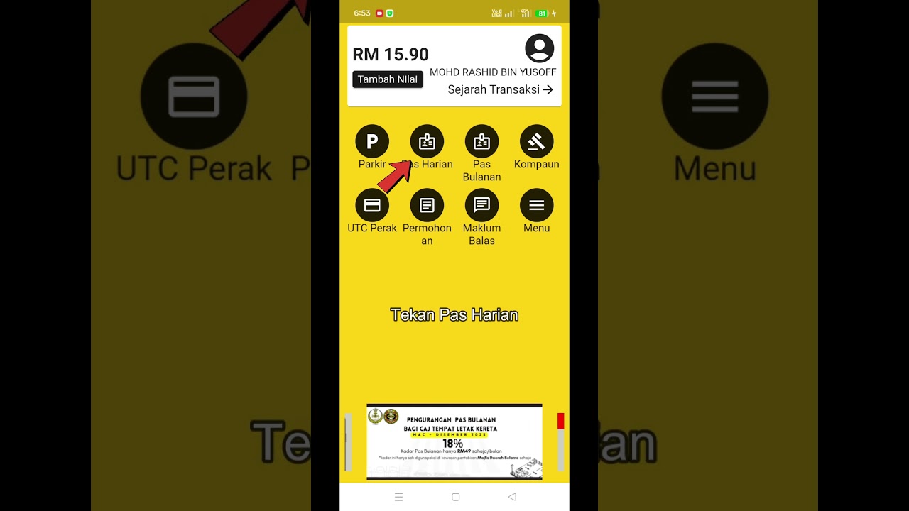 Cara Bayar Parking 1 Hari Park@Perak #parking #perak #park@perak