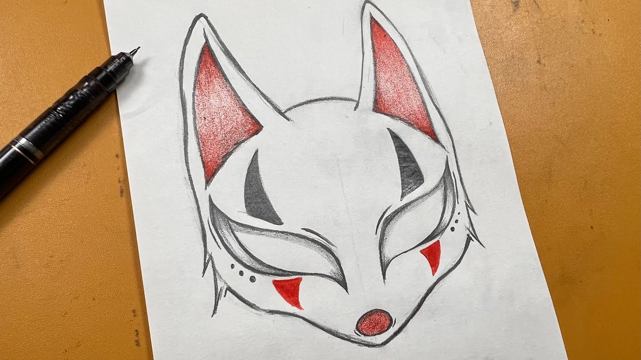 Easy to draw | How to draw a wolf mask step-by-step