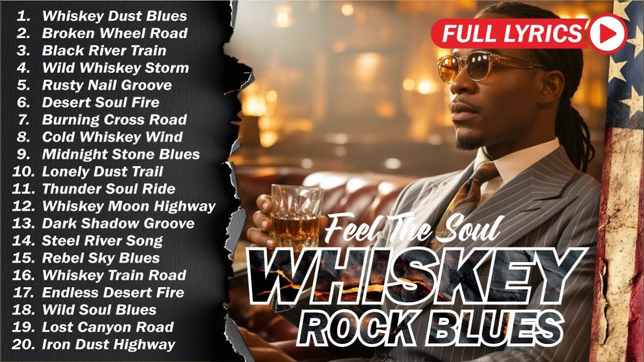 Whiskey Blues & Rock Classics 🎵 The Ultimate Blues Guitar Mix | Relaxing Night Music for Soul & Rest