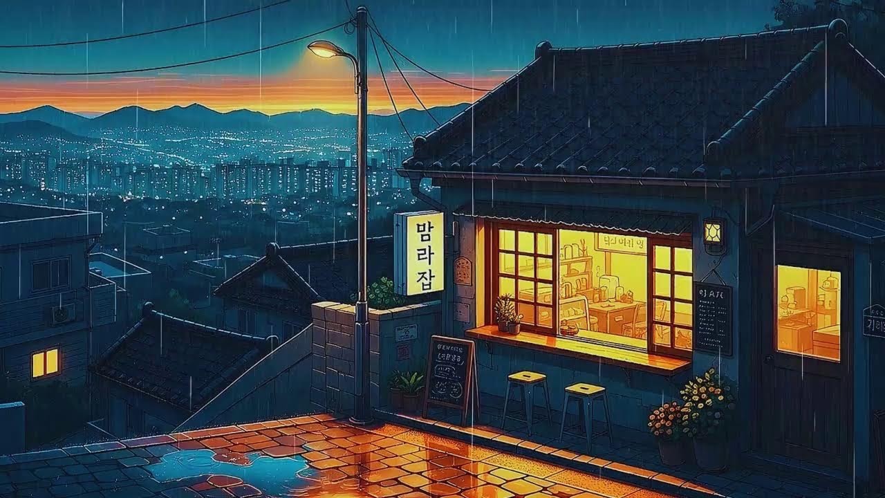 Rain Sounds and Lofi for Productivity in a Calm Korean Mood When You Can’t Focus 😌