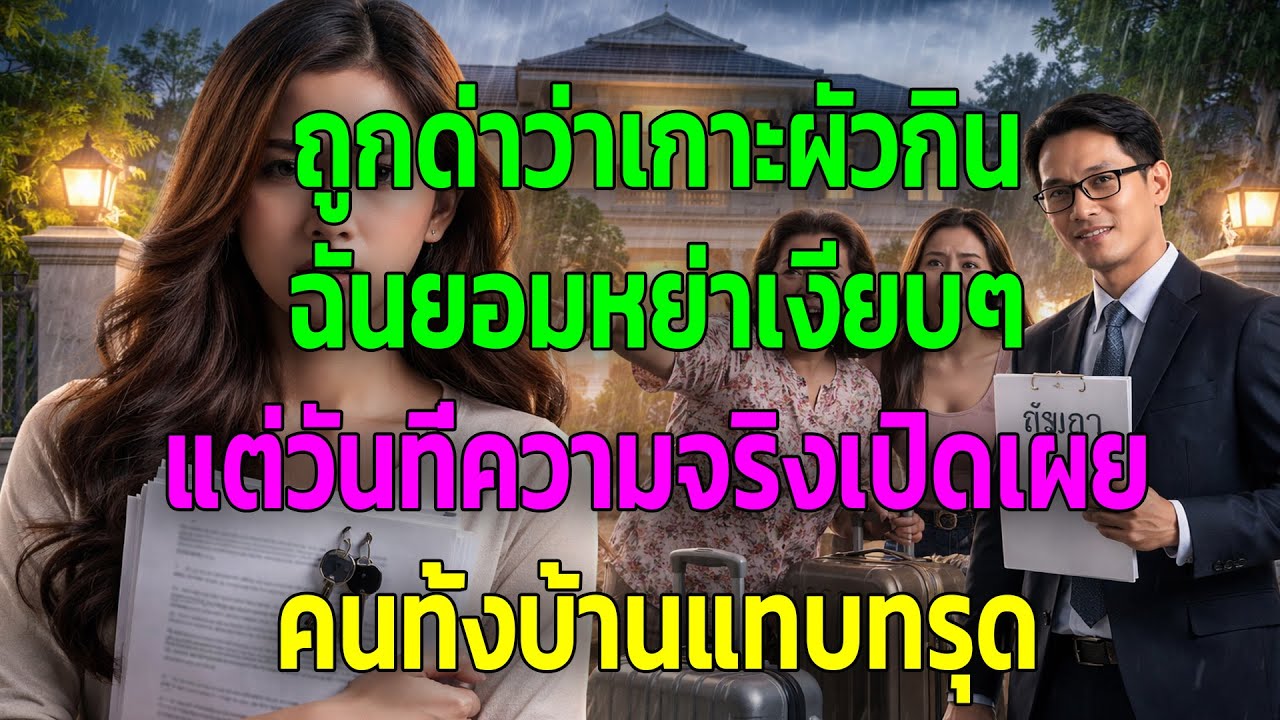 ถูกด่าว่าเกาะผัวกิน ฉันยอมหย่าเงียบๆ แต่วันที่ความจริงเปิดเผย คนทั้งบ้านแทบทรุด