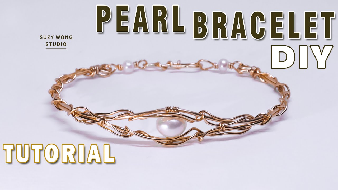 DIY Pearl Wire Wrap Bracelet Tutorial | Easy DIY Jewelry | How to make