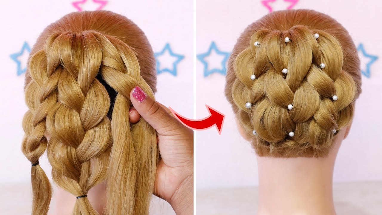 🧡peinado para boda sencillo y elegant💗 💟peinado con cabello largo🥀