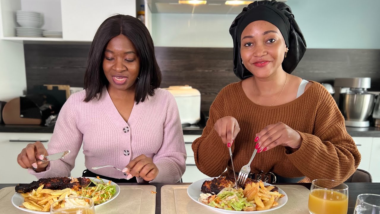 Episode1 //Cook with me with my cameronian friend //Simple Aifryer grilled chicken .