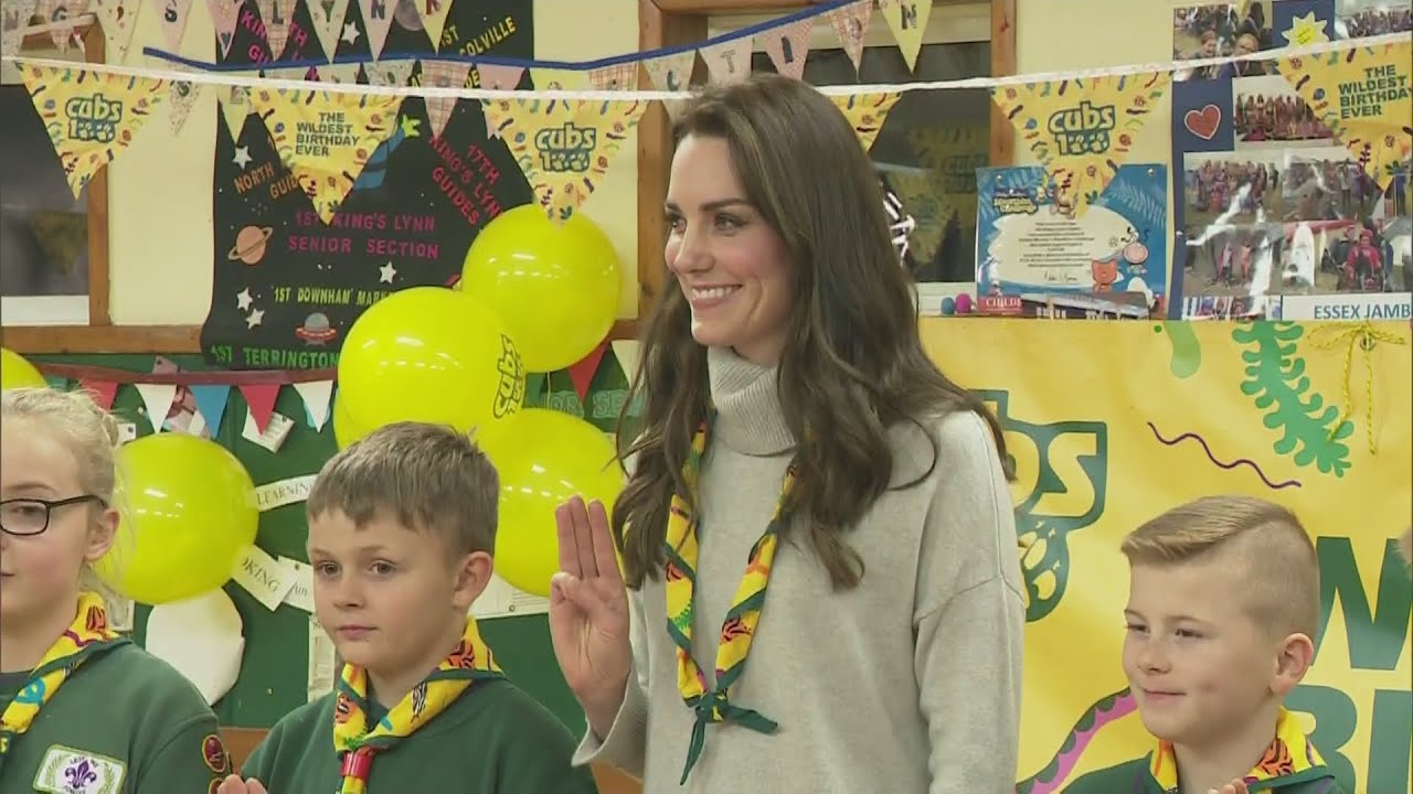 Kate sings Happy Birthday to the Cub Scouts