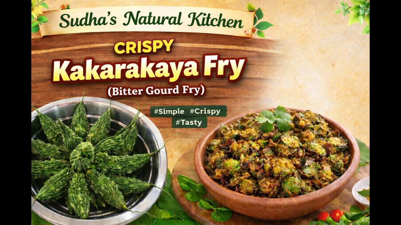 Simple and Tasty KakarakayaFry 😋#BitterGourdFry #TeluguCooking#SudhasNaturalKitchen #HomeCooking#