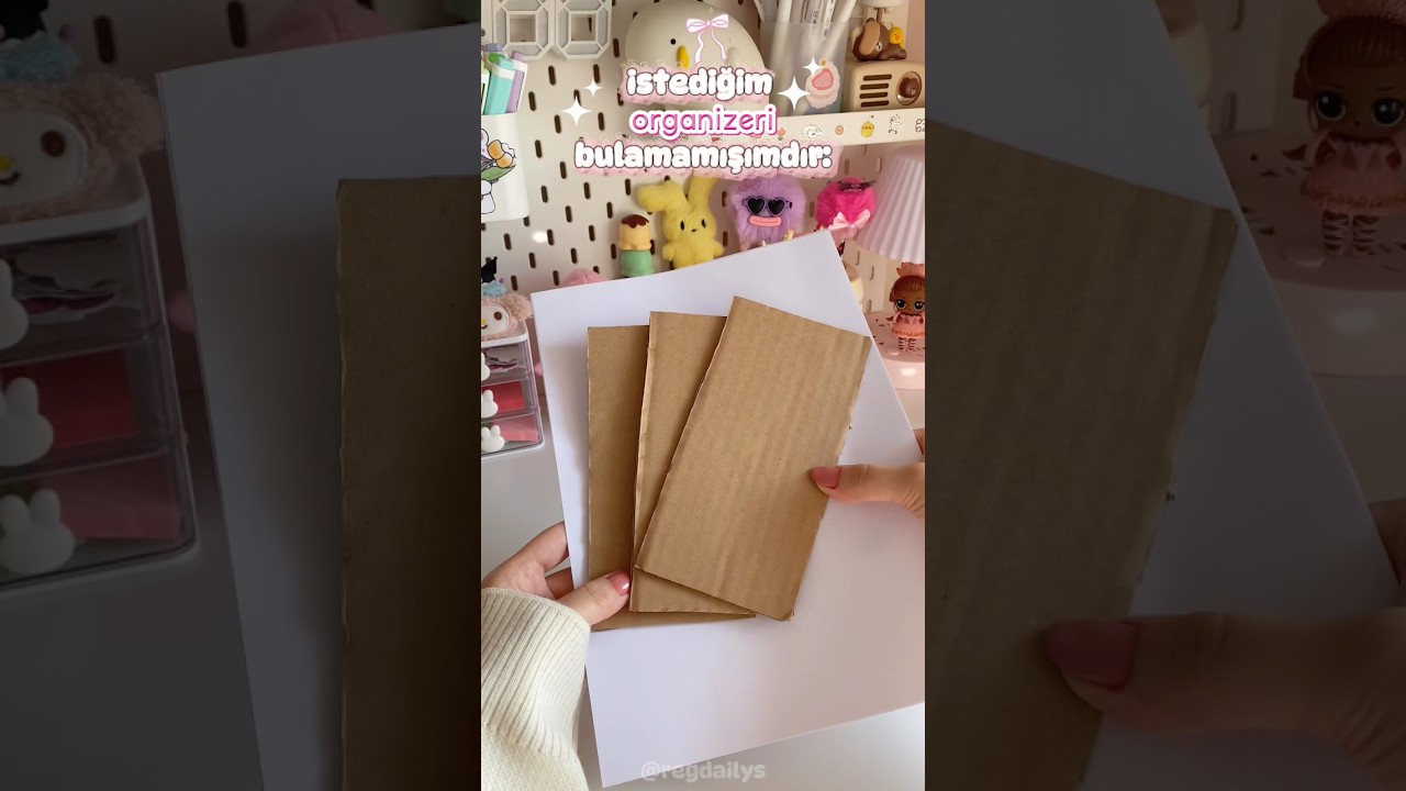 Kağıttan olduğuna kim inanır?😍 bence deneyin kızlarım❤️ #diy #organizer #kendinyap #taki