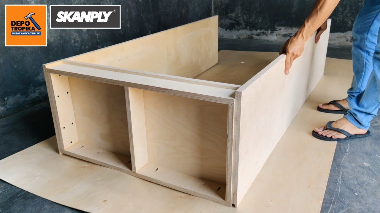 Membuat Sendiri Lemari Minimalis menggunakan 2 Lembar Plywood - DIY Woodworking
